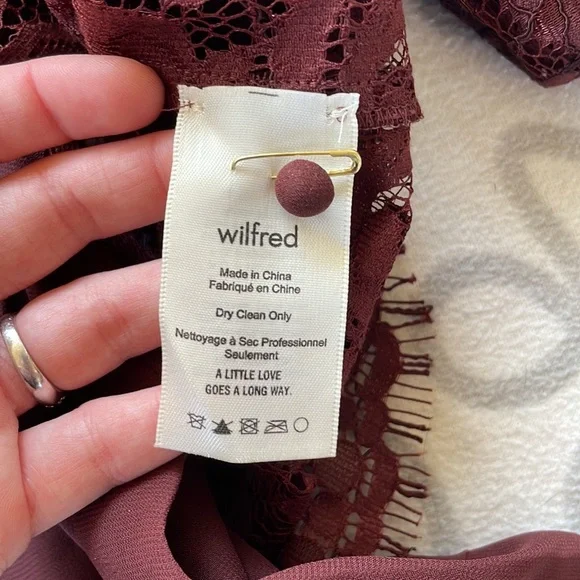 Aritzia Wilfred Lace Long Sleeve Blouse - Picture 7 of 8